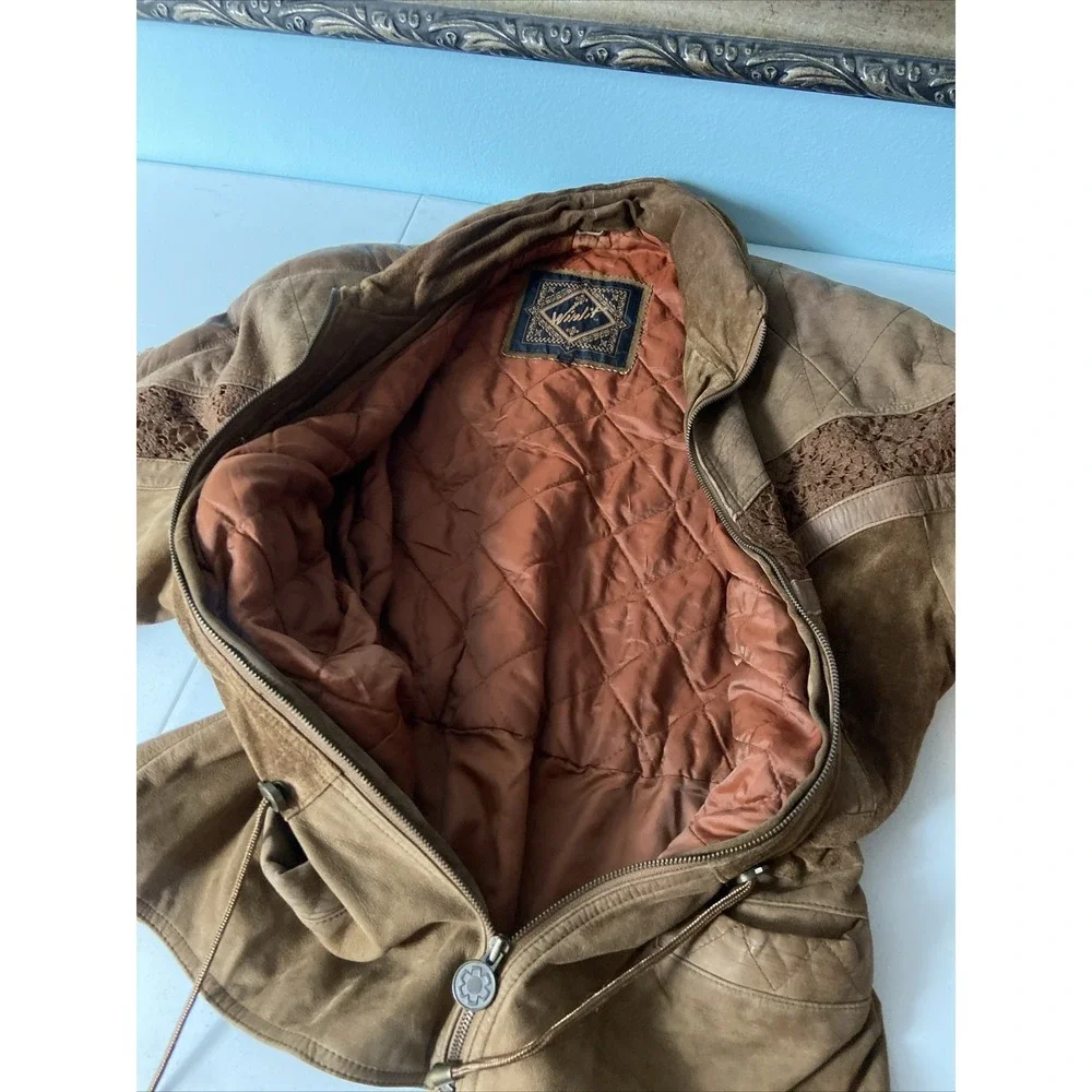 Winlit Western Jacket Womens Leather Small Brown Cowgirl - Picture 7 of 7
